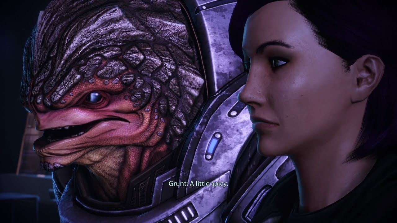 Mass Effect Legendary Edition Grunt avoids jail thanks to Mama Shepard (Citadel DLC)