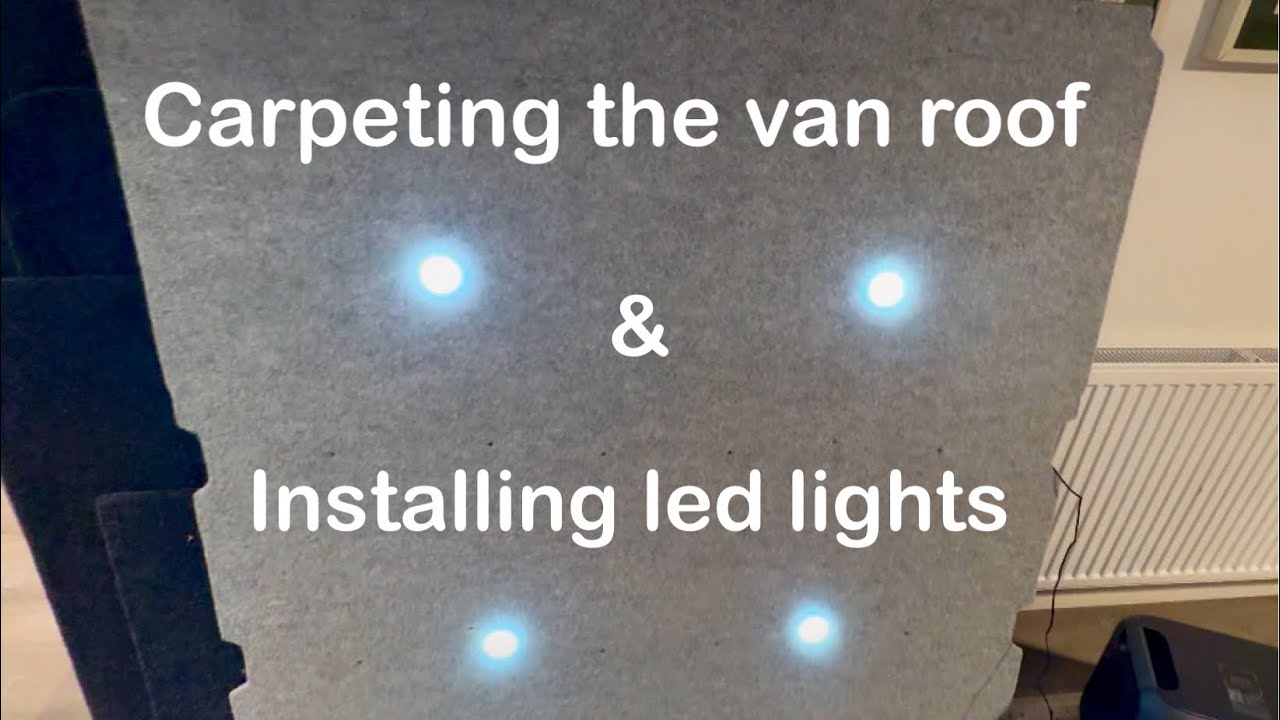 Fitting four way stretch carpet & led spotlights to my DIY motorcycle carrying camper conversion #13