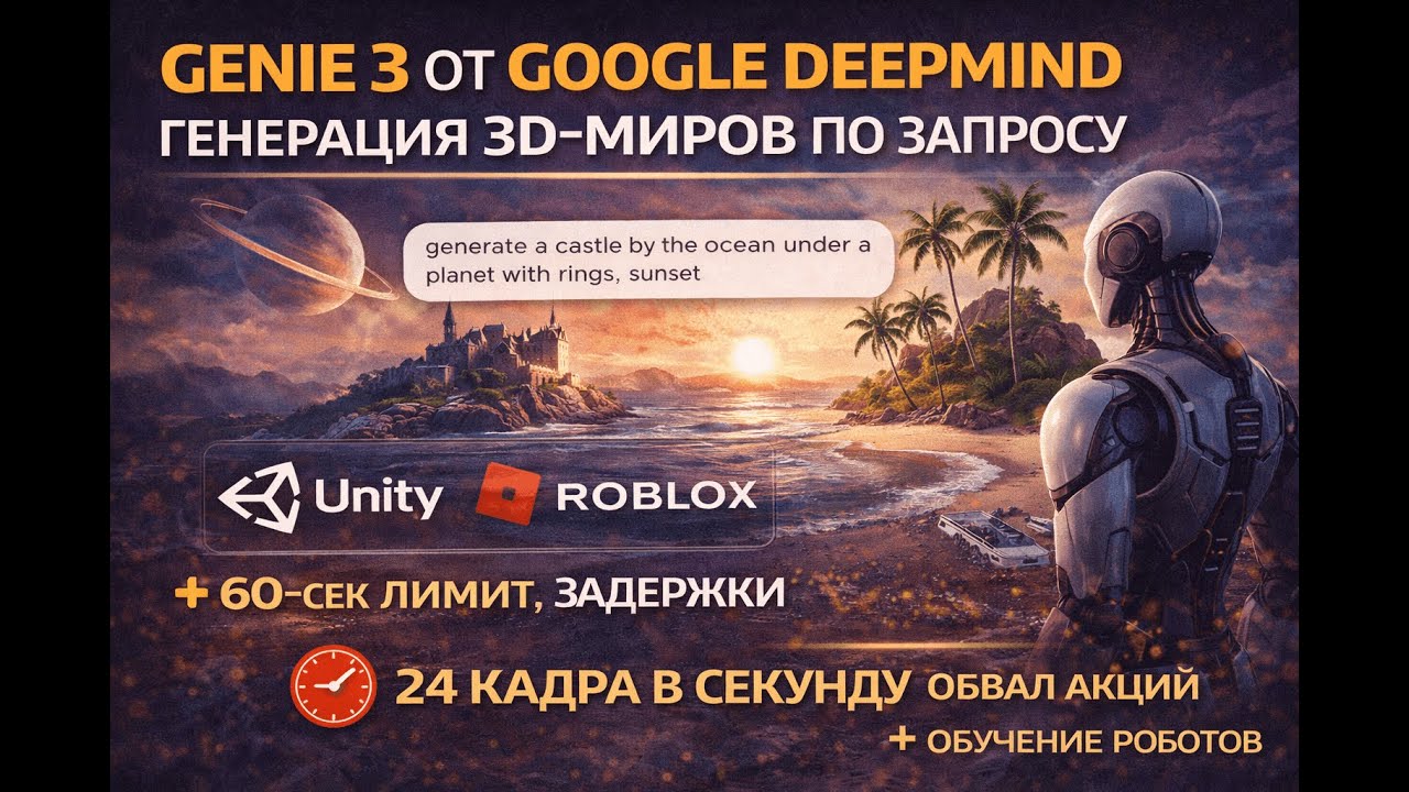 Google Genie 3: Конец игровой индустрии или революция? Создаем игры за секунды