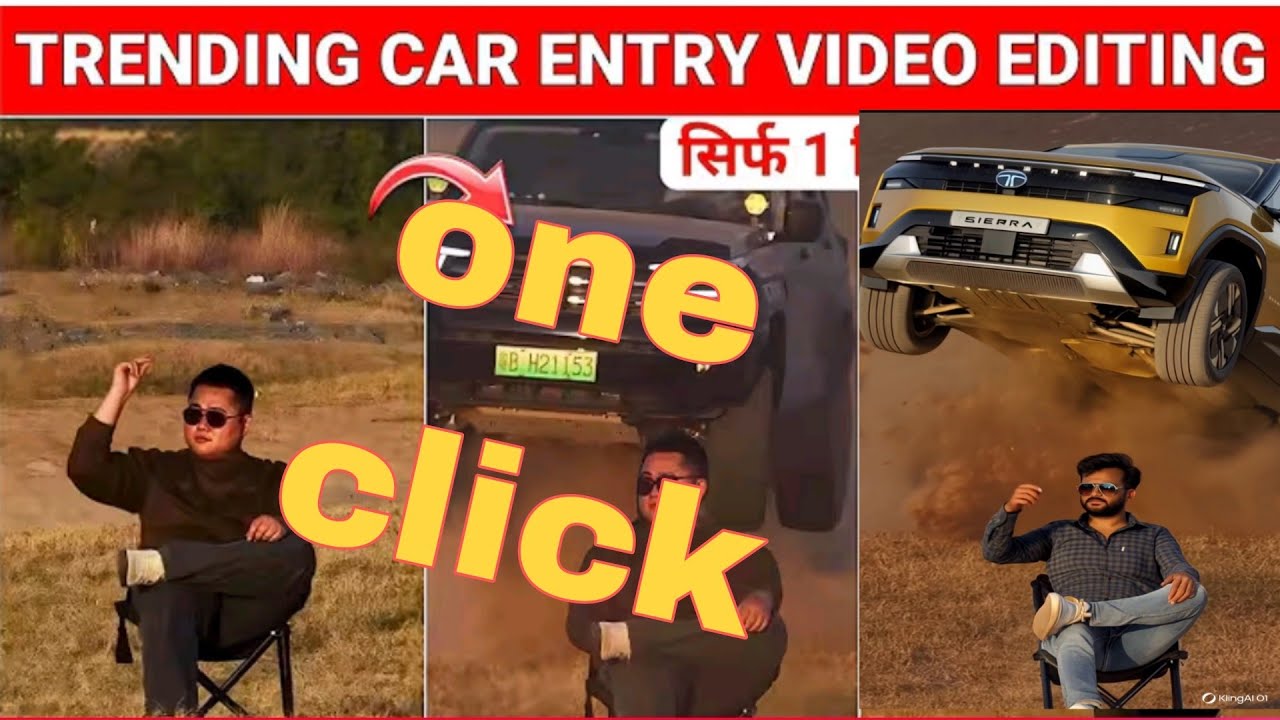Instagram  Trending video Car Entry Video Editing | Make A Car Jump Video Using Ai |Car Entry 