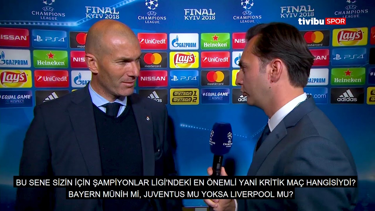 Real Madrid-Liverpool finalinin ardından Zinadine Zidane Röportajı