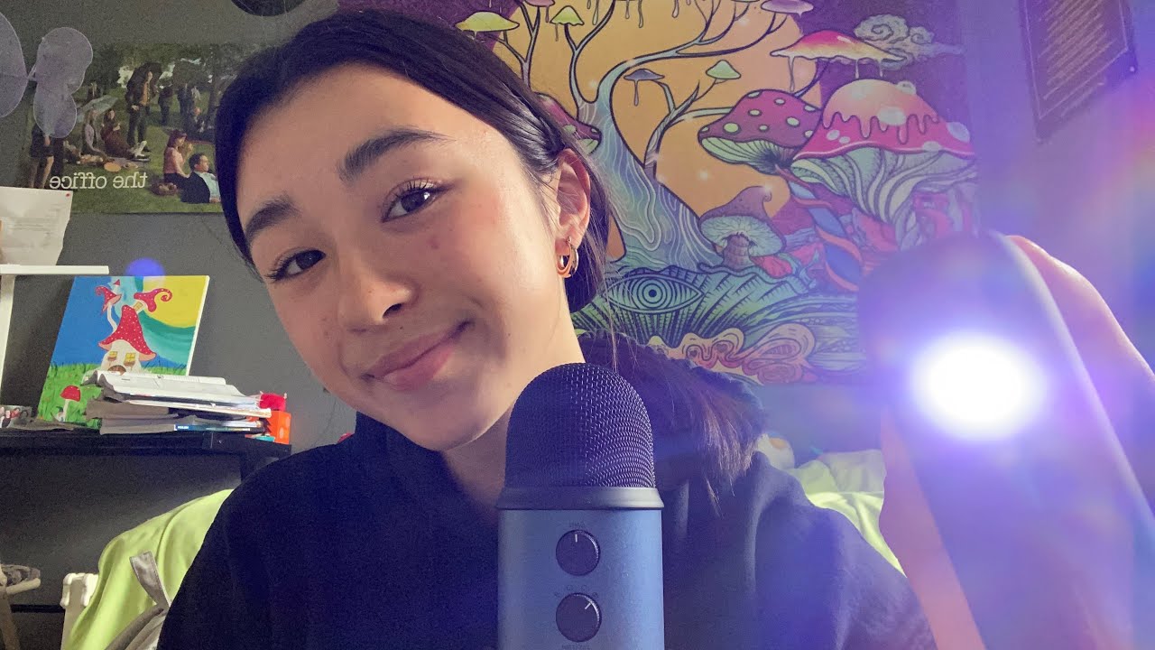 ASMR unprofessional cranial nerve exam🔦