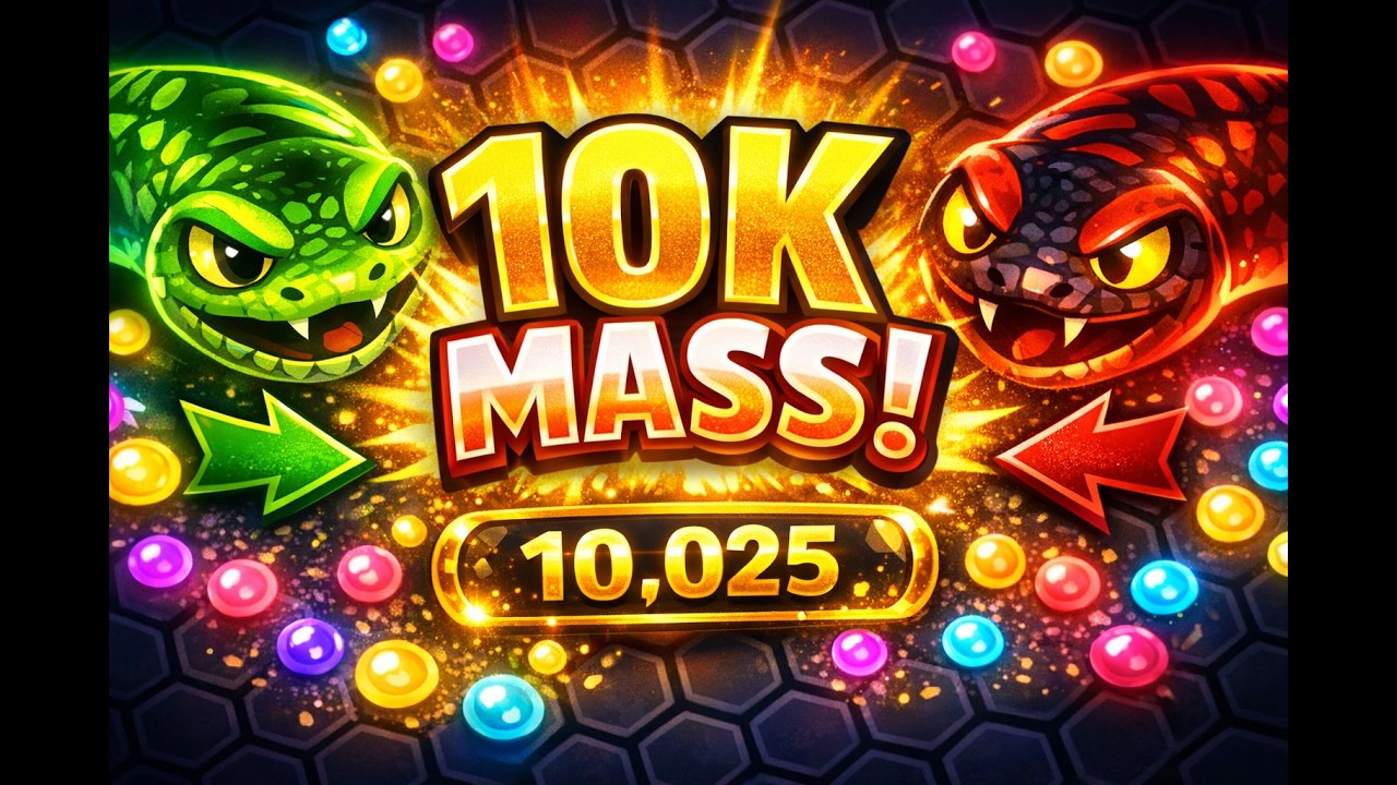 Climbing to #1! Massive 10K Score Run With Crazy Snake.io Eliminations