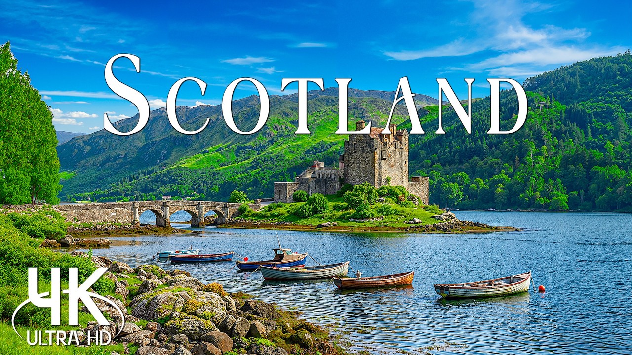 🏴🌿 Scotland in 4K 🌿|  Misty Highlands, Dramatic Coastlines & Relaxing Celtic Ambience