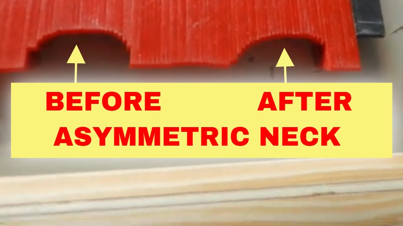 Does a asymmetric guitar neck, help you play better?