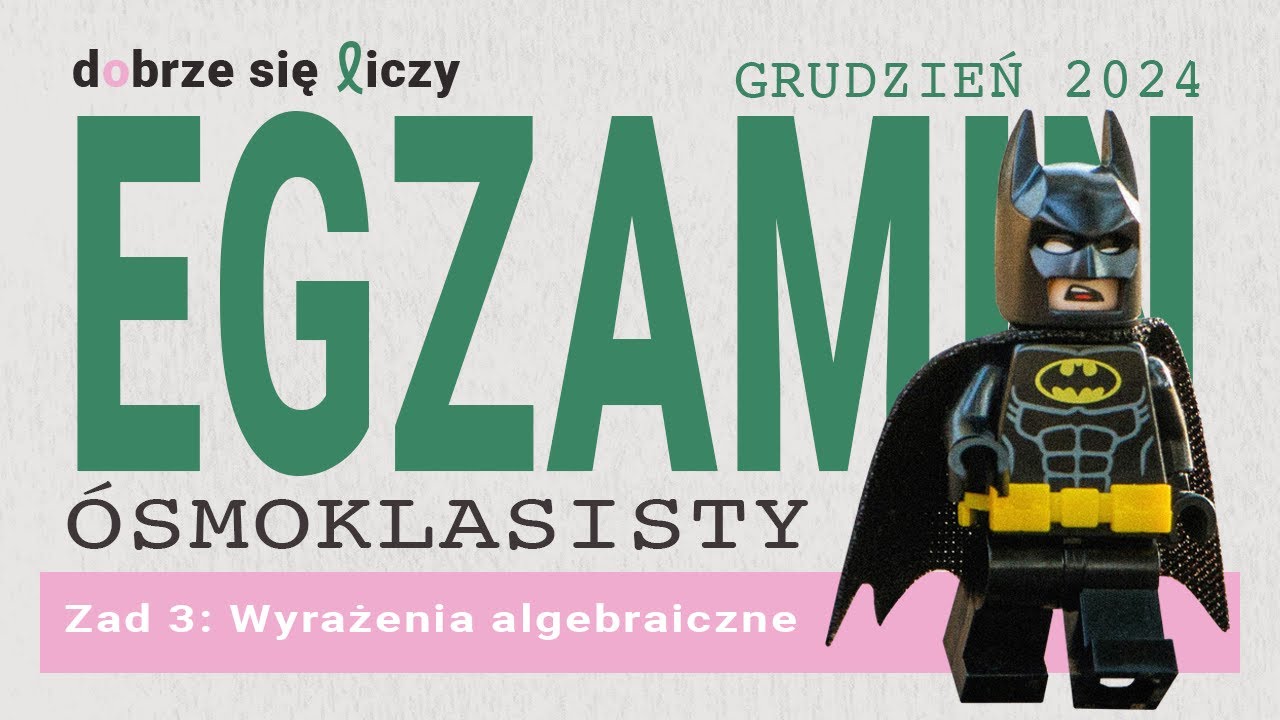 Egzamin ósmoklasisty grudzień 2024 zadanie 3 - wyrażenie algebraiczne