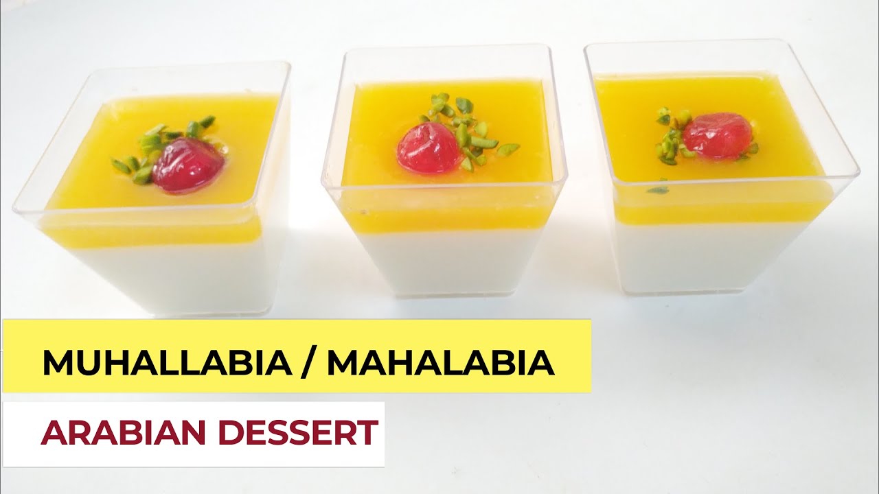 Muhallabia / Mahalabia with Orange Glaze | Orange Milk Dessert | Orange Muhallabia Arabian Dessert