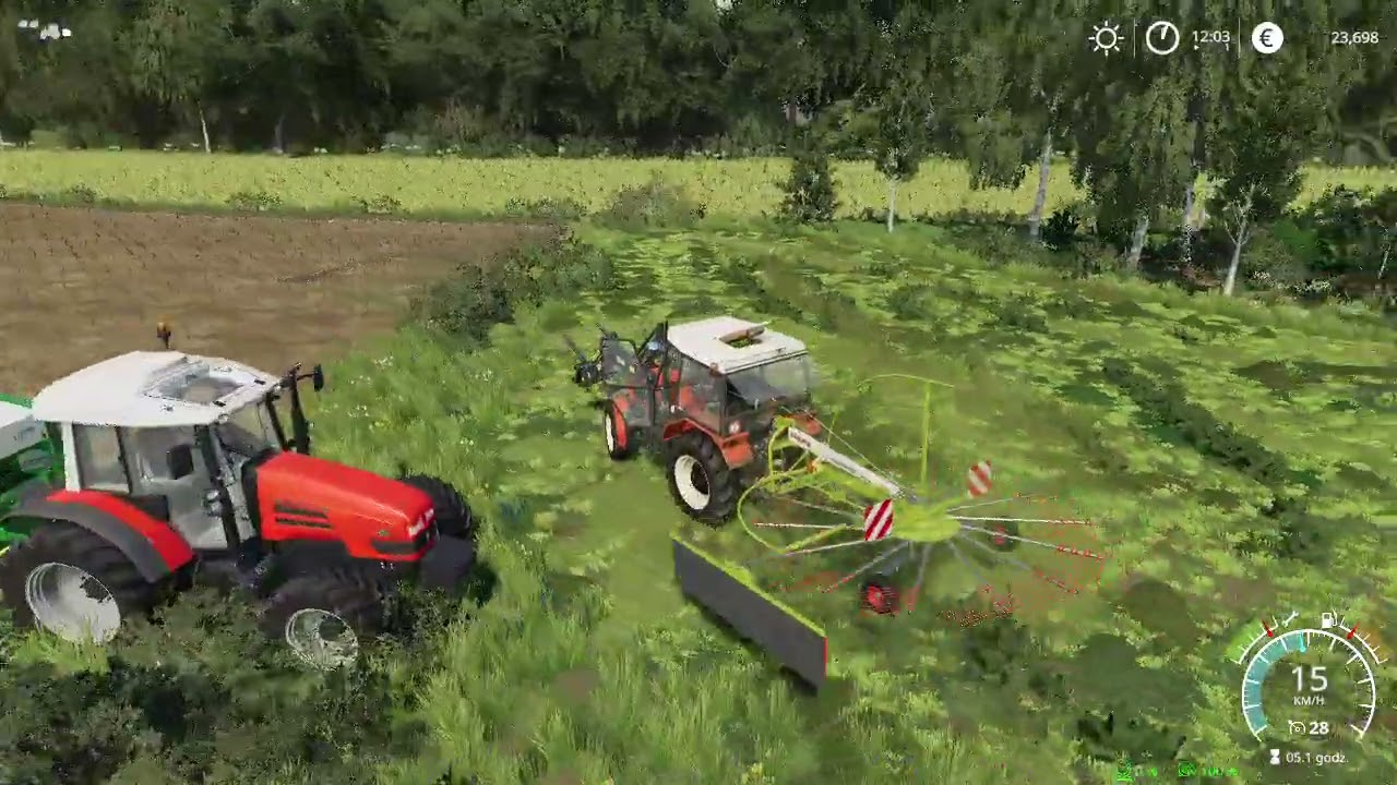 Fs19 Zgrabianie i prasowanie Zetor i Same w akcji Łódzka wieś #6