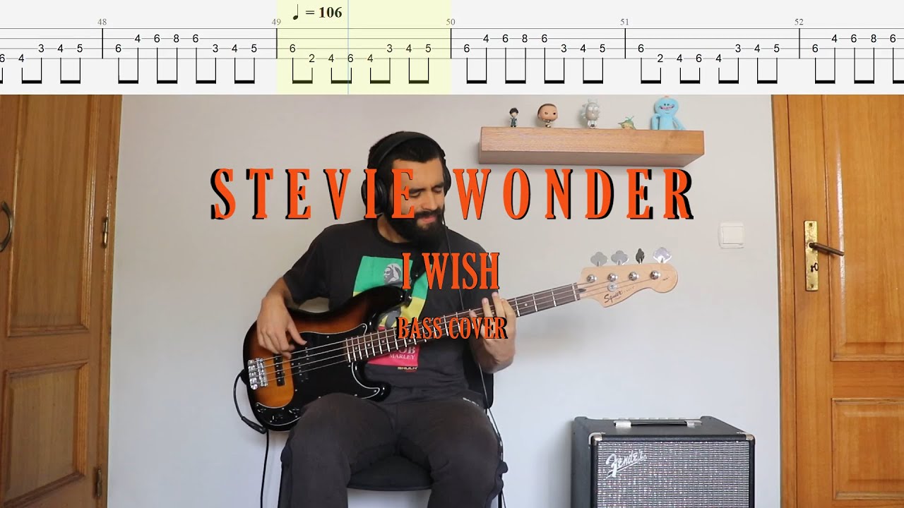 Stevie Wonder // I Wish [Bass Cover + Tabs]