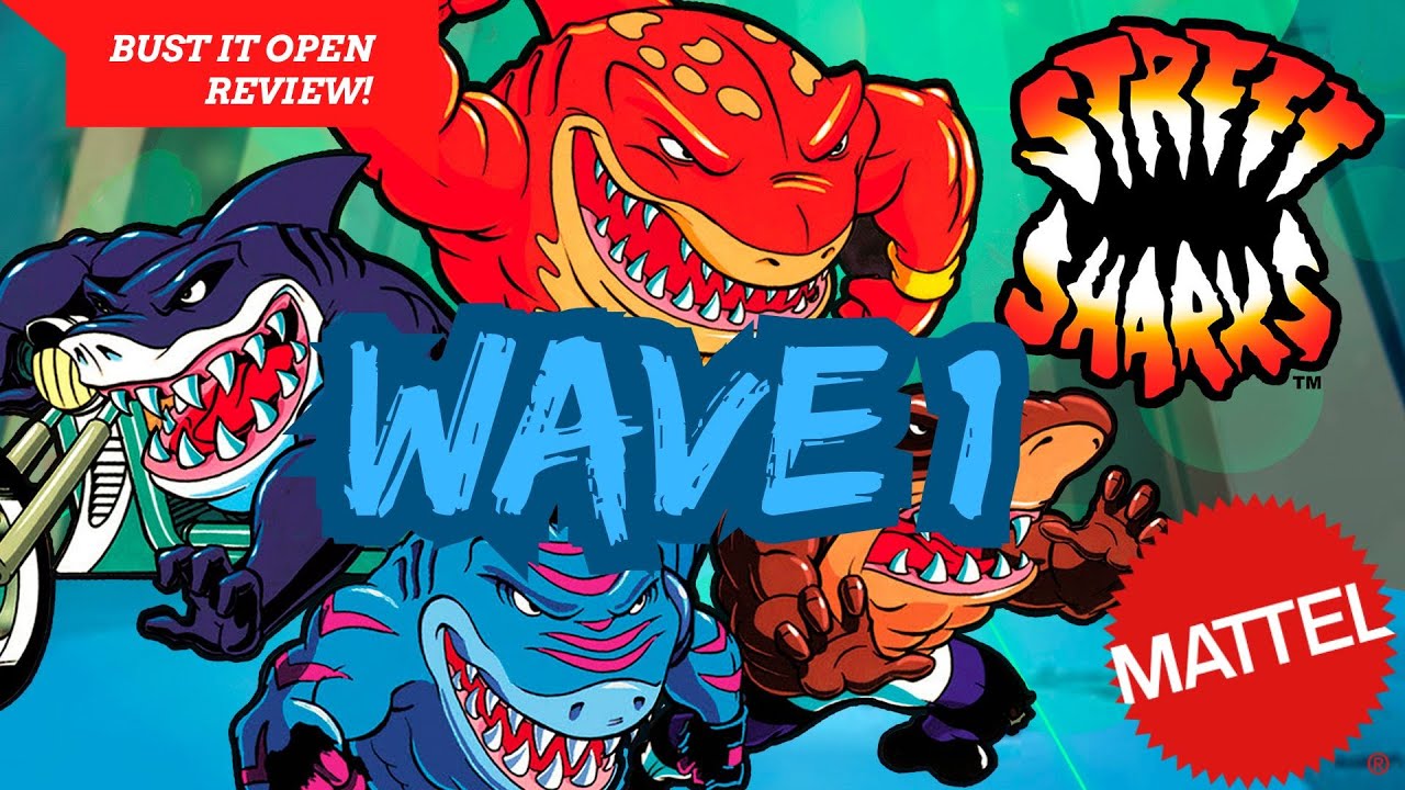 Mattel Street Sharks: Wave 1 Set Of 3 Ripster, Slash, Jab (BUST IT OPEN REVIEW) JAWSOME!!!