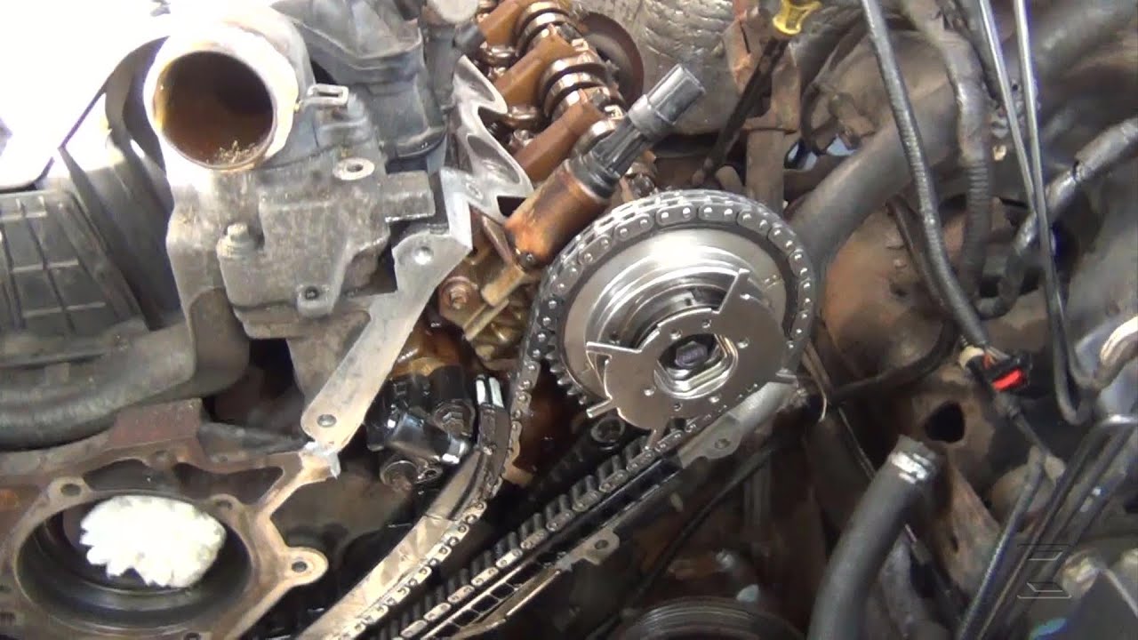 how to replace timing chain ford 5.4 3v engine lincoln mark lt f150 navigator expedition part 4