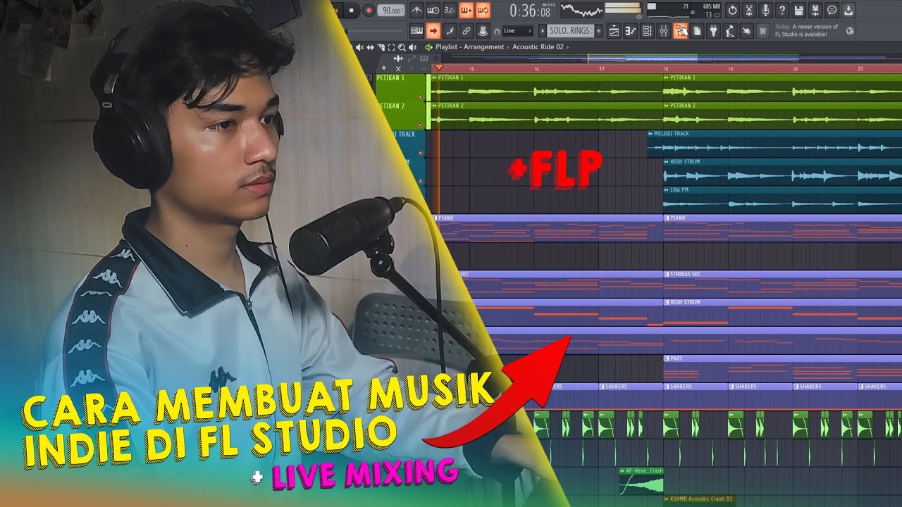 CARA MEMBUAT MUSIK INDIE SLOW DI FL STUDIO YANG SIMPEL DAN MIXING MASTERING (+FLP)