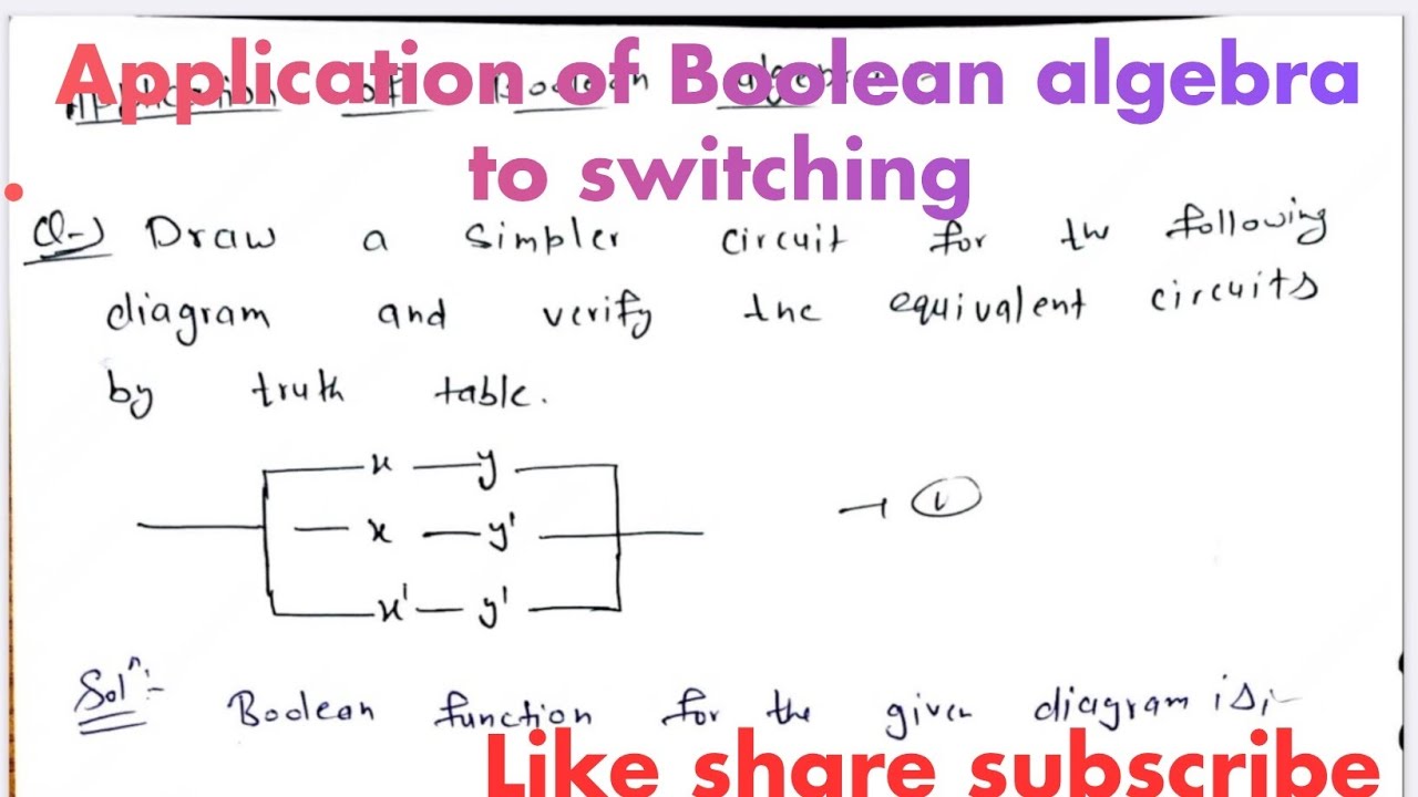 Lec -02) Application of Boolean algebra||swaching circuit||switching function||discrete mathematics 