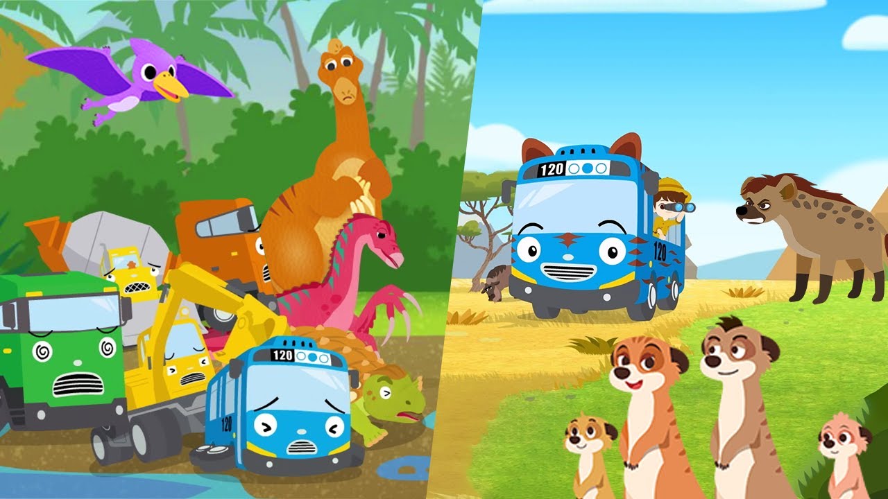 Dinosaurs & Animals Episode Compilation | Go! Heavy Machinesaurus | Safari Bus Tayo | Heavy Vehicles