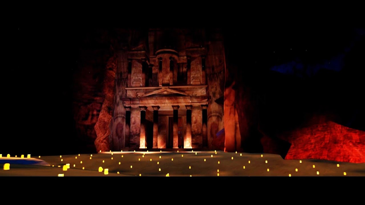 Chefo's Petra Treasury at night.