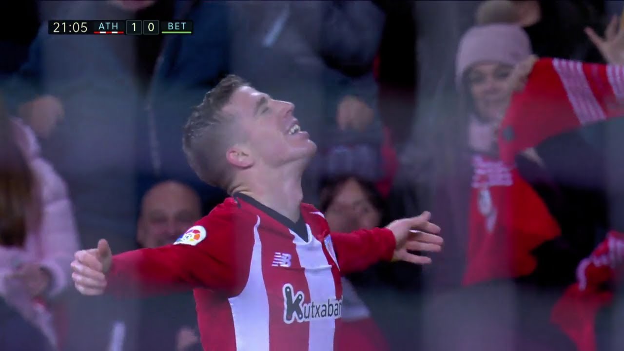 Golazo de Iker Muniain en el Athletic 1 - Betis 0 | Audio: Miguel Angel Roman | 18-19