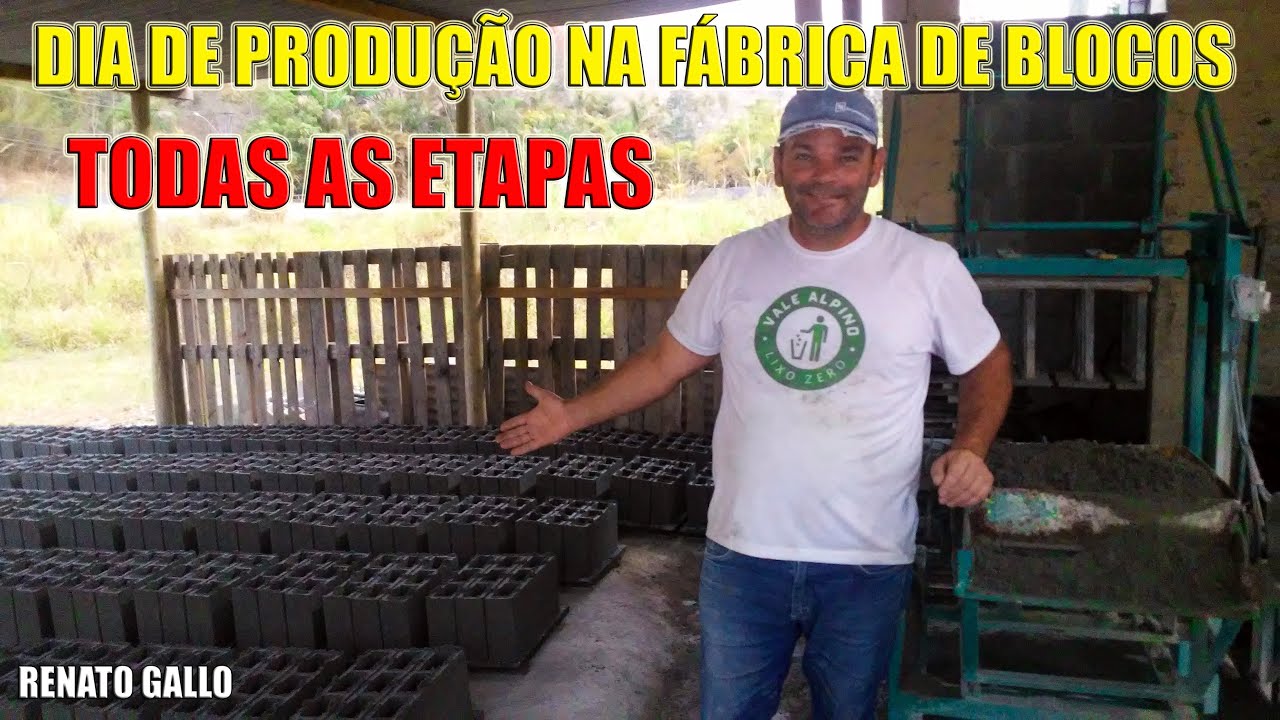 DIA DE PRODUÇÃO NA FÁBRICA DE BLOCOS