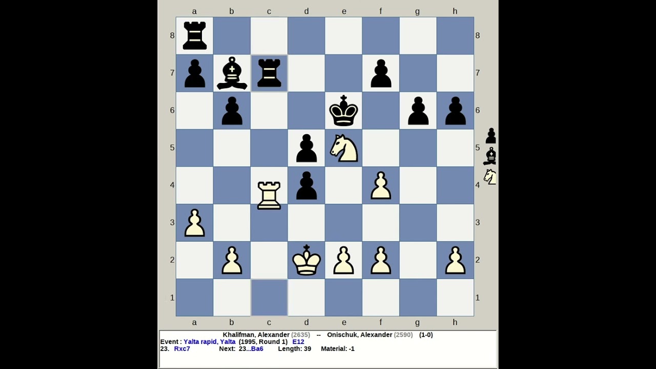 Khalifman, Alexander vs Onischuk, Alexander | Yalta Rapid Chess 1995, Ukraine