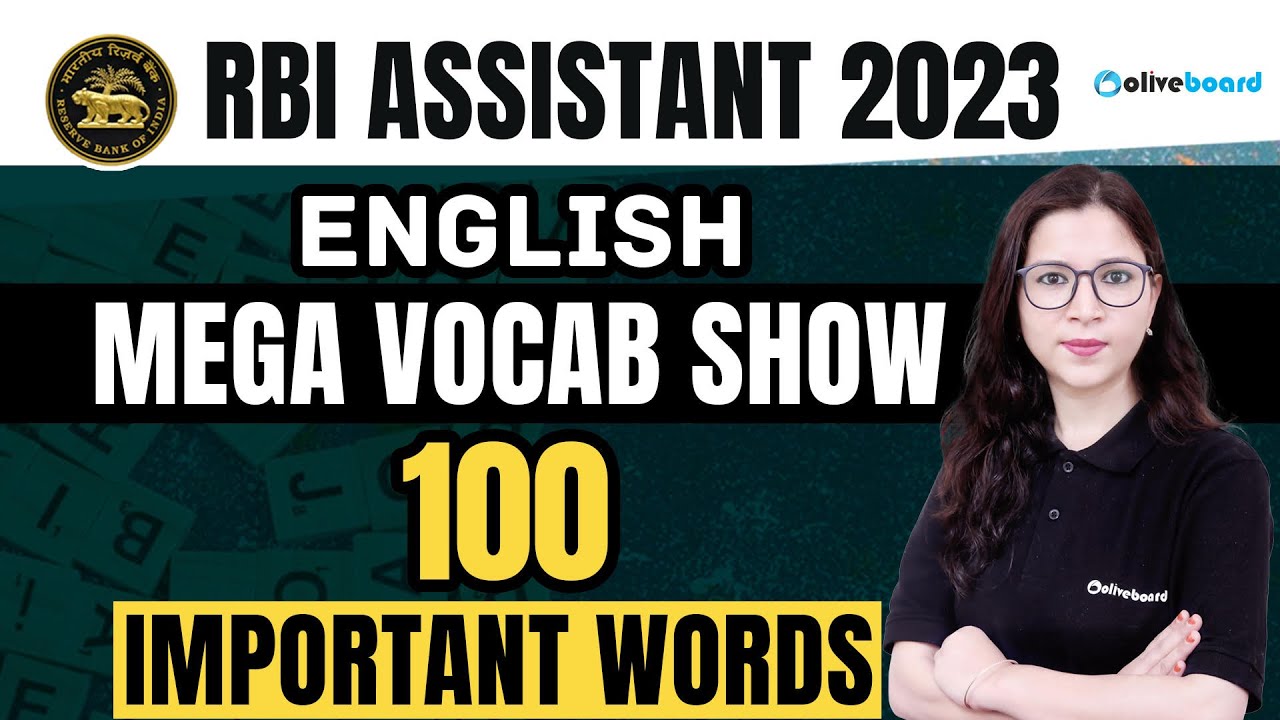 RBI Assistant 2023 English | Vocabulary for RBI Assistant | 100 Important Words For RBI Assistant