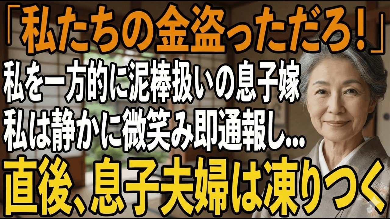 「泥棒！」嫁の罵倒に警察を呼ぶと告げたら息子夫婦が凍りついた理由