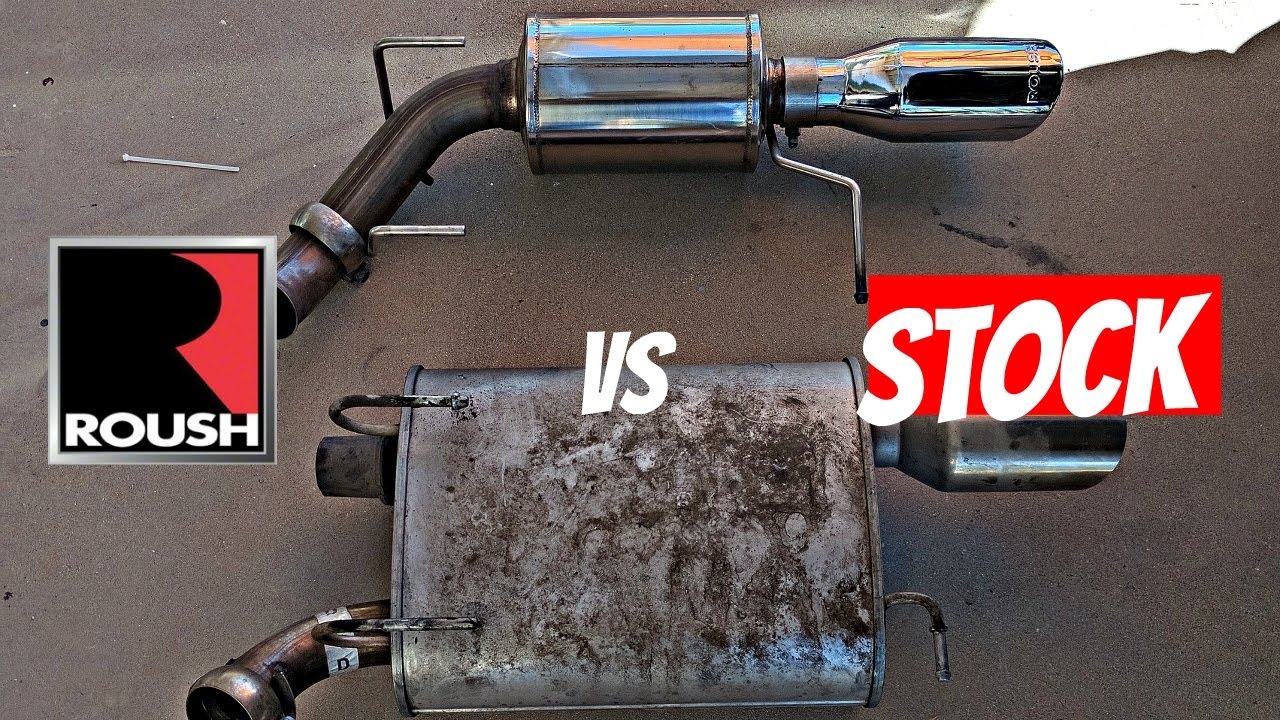 Roush axle-backs vs stock mufflers