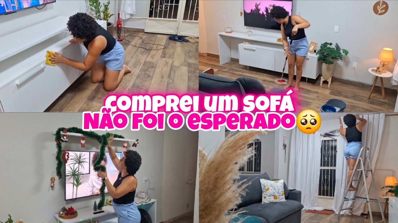 FIQUEI DECEPCIONADA| Faxina na sala + desmontei a decoração de natal| Comprinha na SHOPEE 