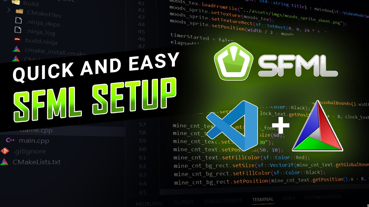 C++ - SFML Setup in Visual Studio Code and CMake | SFML Setup using VSCode + CMake + MinGW-w64