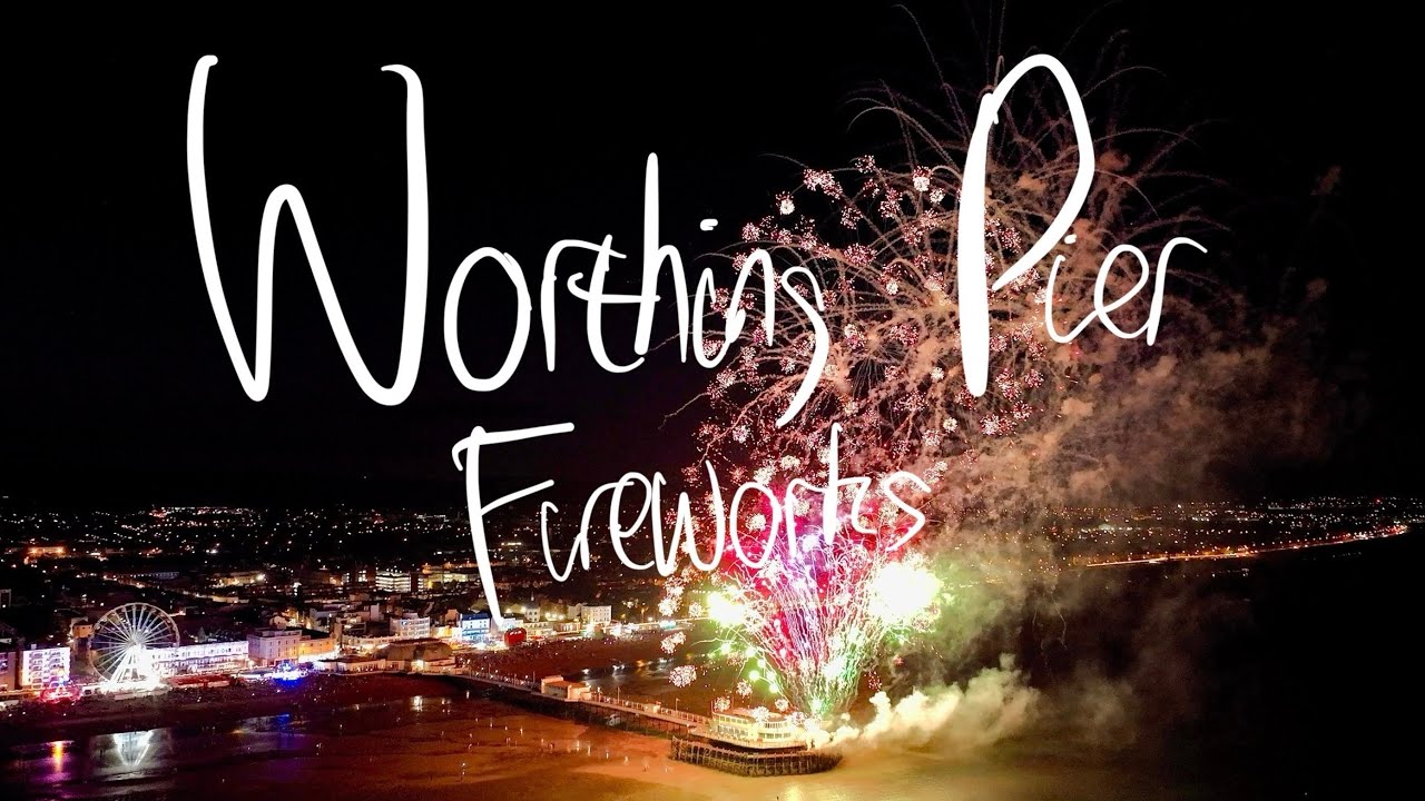 Worthing Pier Fireworks Summer 2024 Drone Footage