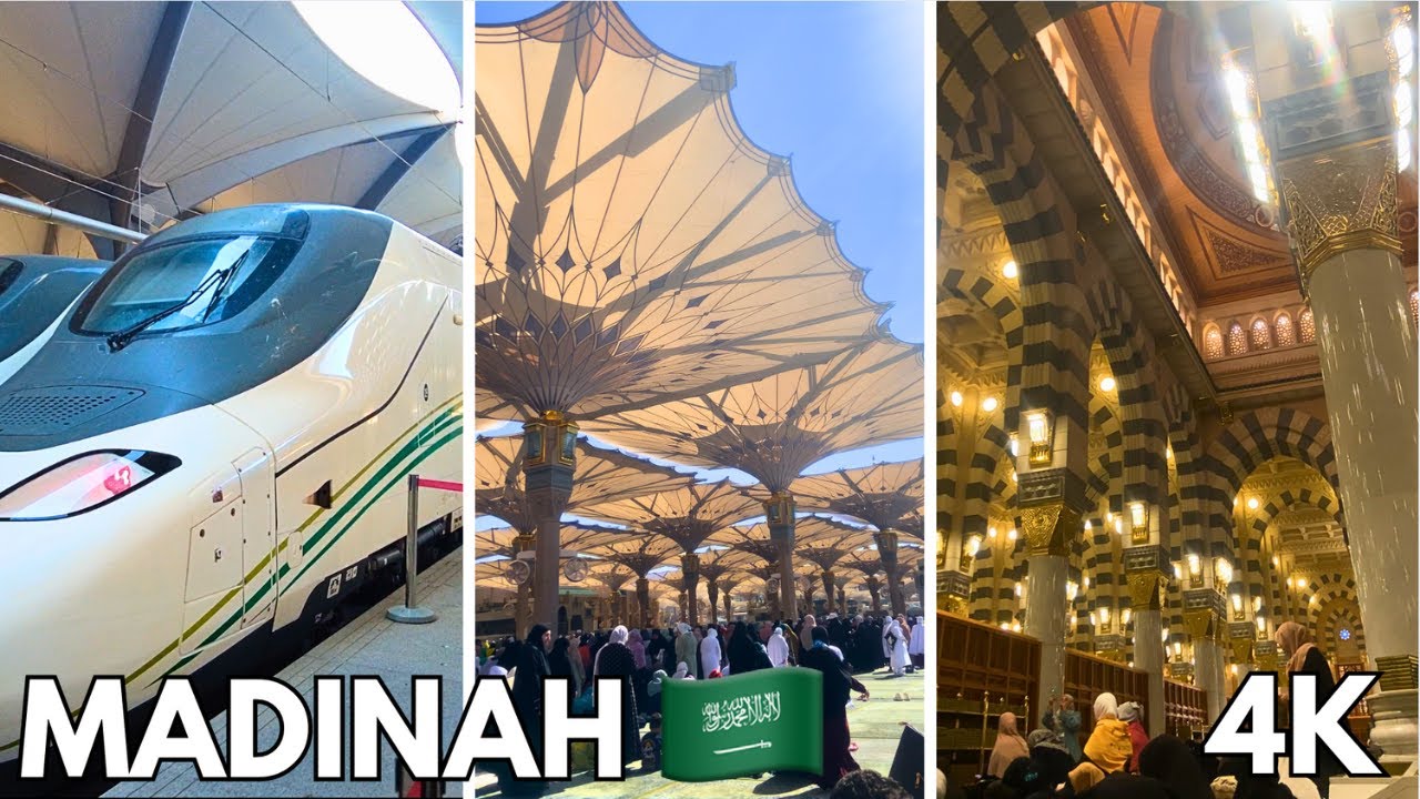 Medina Saudi Arabia Walking Tour 🇸🇦 4K | Haramain High-speed railway | Masjid an Nabawi 2024 | KSA