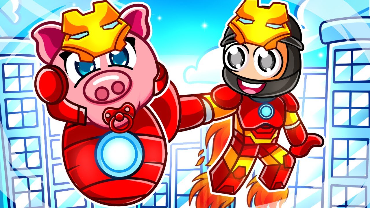 Adoptován IRON-MAN RODINOU v Robloxu!