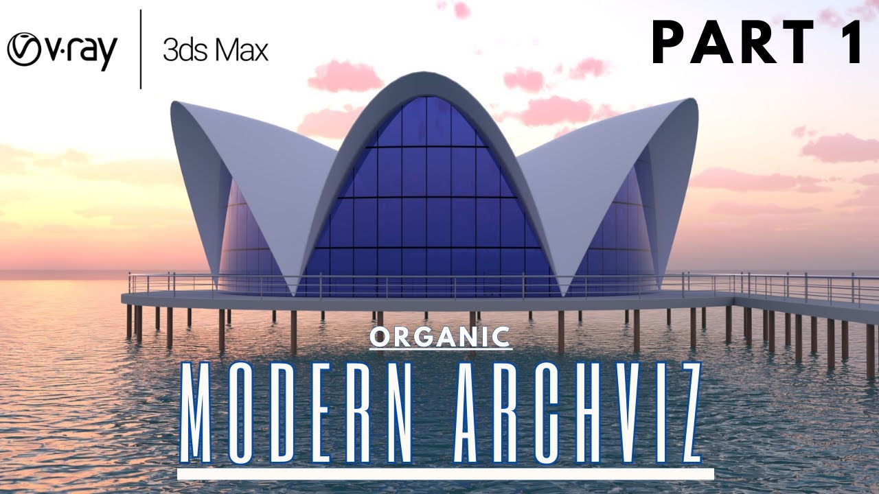 Organic architecture concept design IN 3DS MAX | V-ray Architectural exterior design @zna_studio