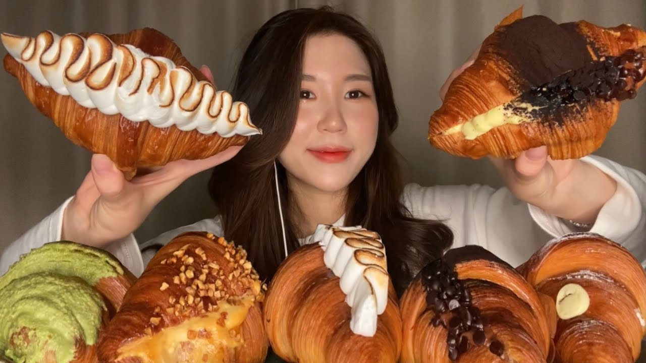 Cheat Dayㅣкрем круассан MUKBANG🍩ㅣЗвук поедания десерта✨ Eating show