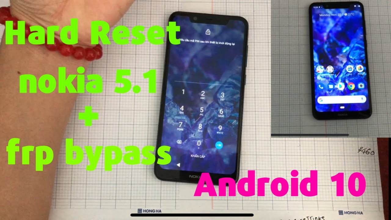 удалить экранный пароль Nokia 5.1 + удалить учетную запись Google