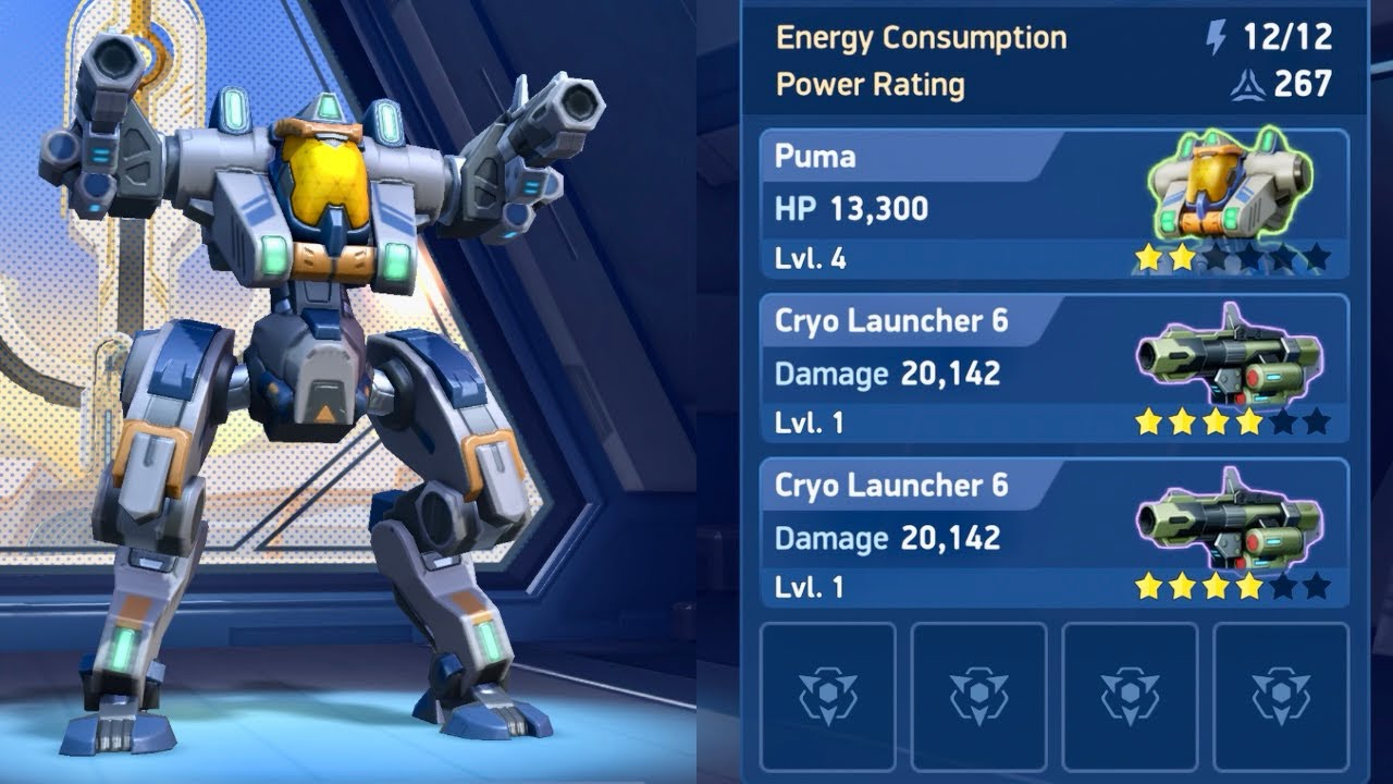 mech arena puma cryo launcher 6 | mech arena gameplay | mech arena