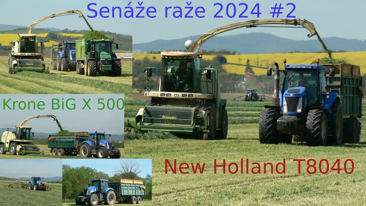 Senáže raže 2024 #2 / Krone BiG X 500 / New Holland T8040 / John Deere 8345R / Tatra Phoenix /