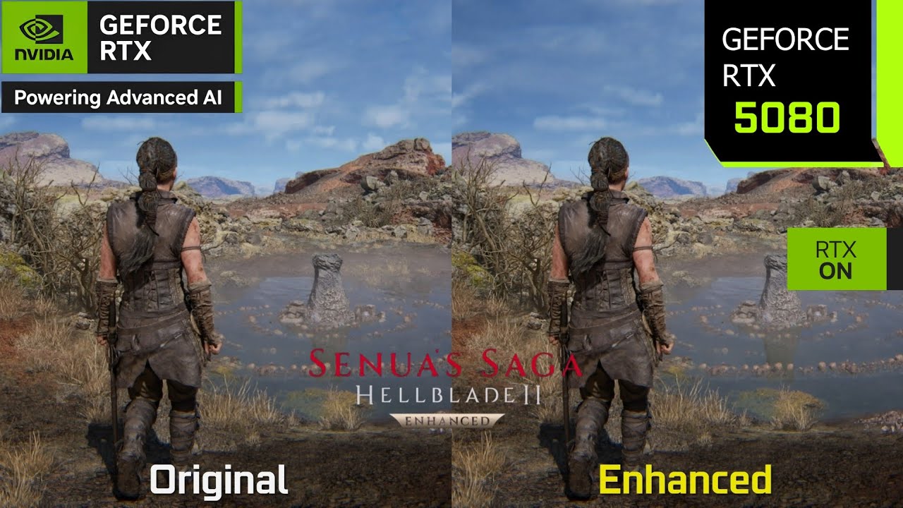 Hellblade 2 Enhanced vs Original - Graphics/Performance Comparison | RTX 5080