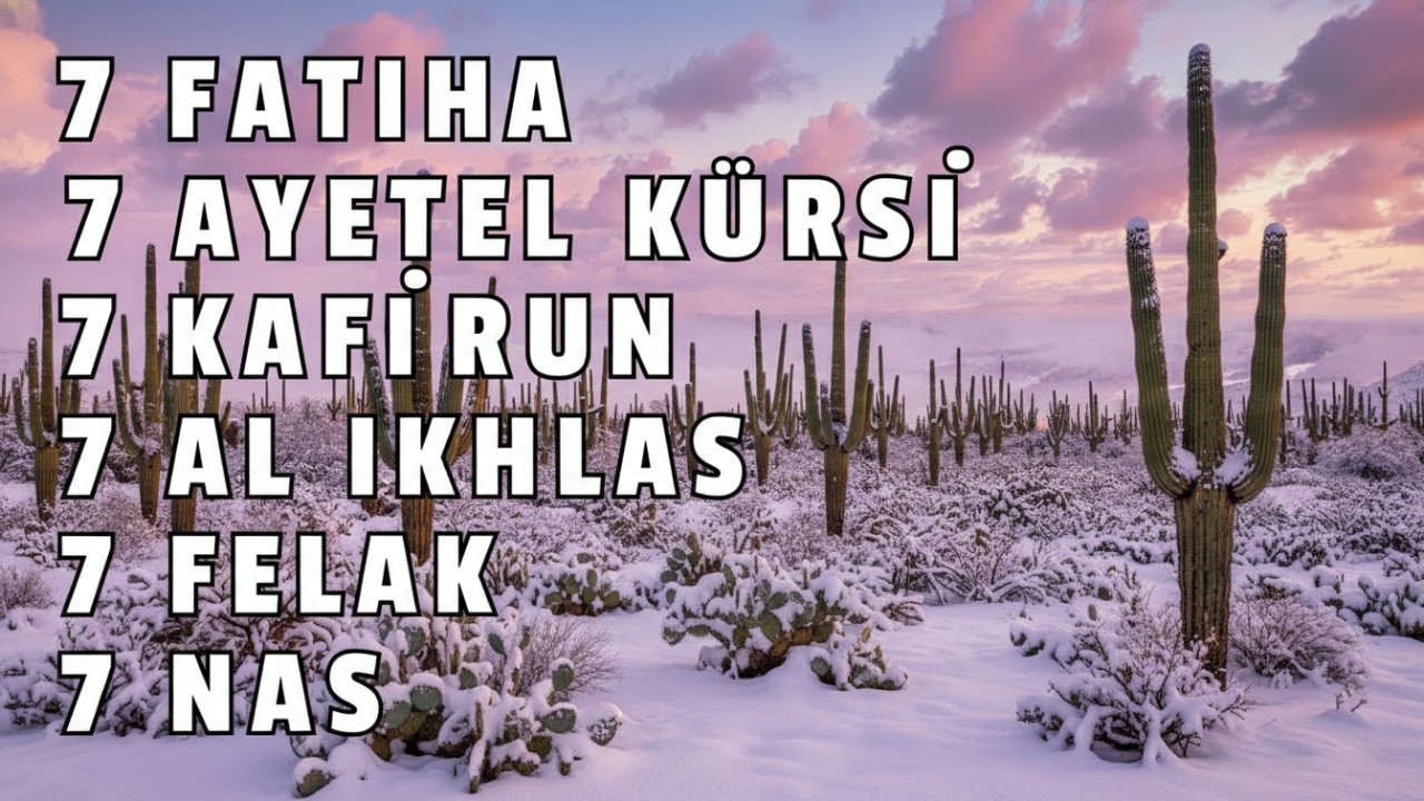 Koruyan Dualar: Ayetel Kürsi,Fatiha, Felak, Nas, Kafirun