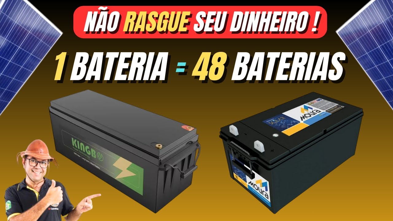 1🔋 Bateria 24v 200Ah LIFEPO4 Substitui 48 baterias Estacionária Solar 234Ah ao longo de 16 anos!