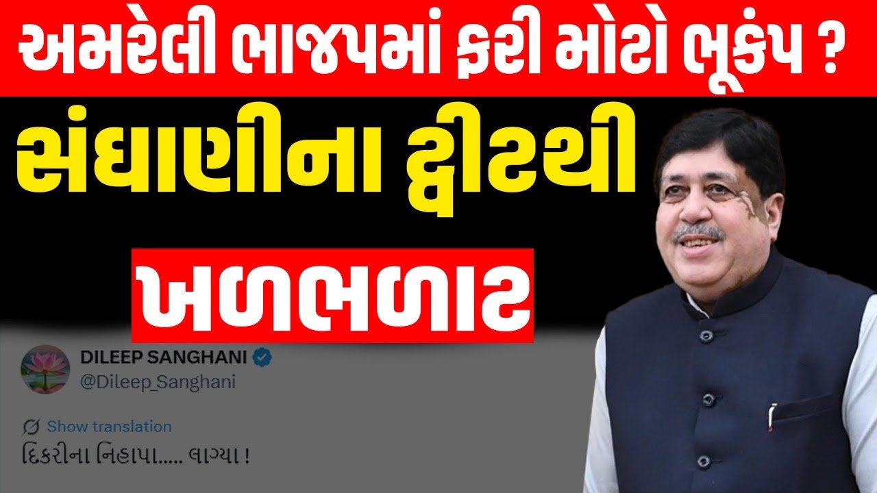 Amreli ભાજપમાં Dilip Sanghani ના ટ્વીટથી ફરી મોટા ભૂકંપના એંધાણ | Naran Kachhadiya | Kaushik Vekaria