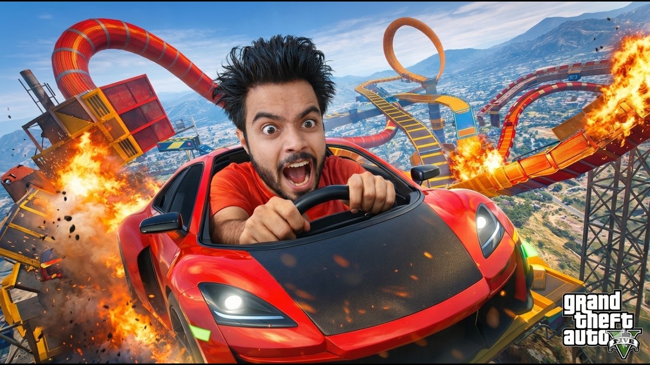 EPIC STUNT RACE IN GTA 5 #gta5 #live