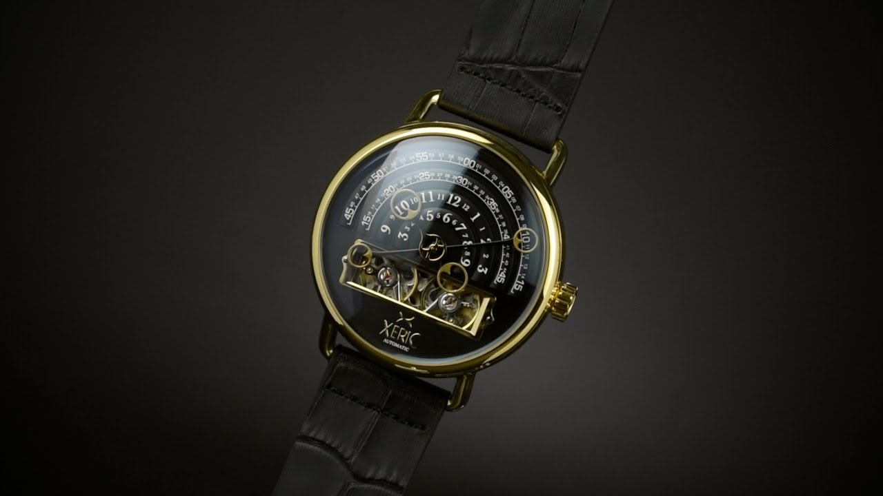 Xeric Halograph Automatic Watch - Black and Gold