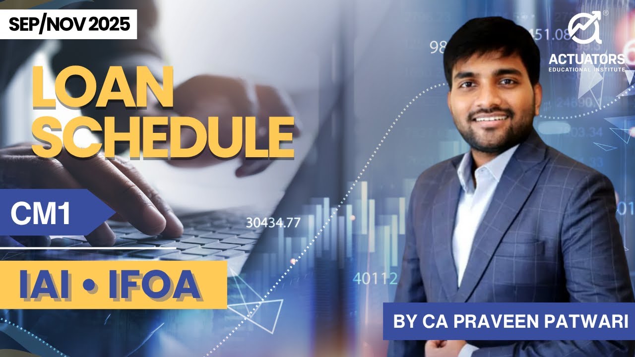 CM1 Revision Series 2025: Loan Schedule | IAI/IFoA | Praveen Patwari