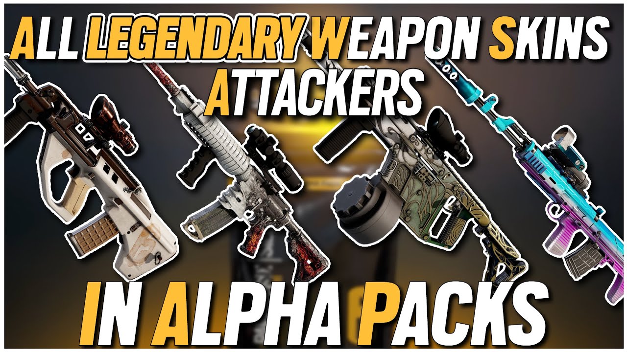 ALL LEGENDARY ATTACKERS WEAPON SKINS IN ALPHA PACKS - Operation North Star
