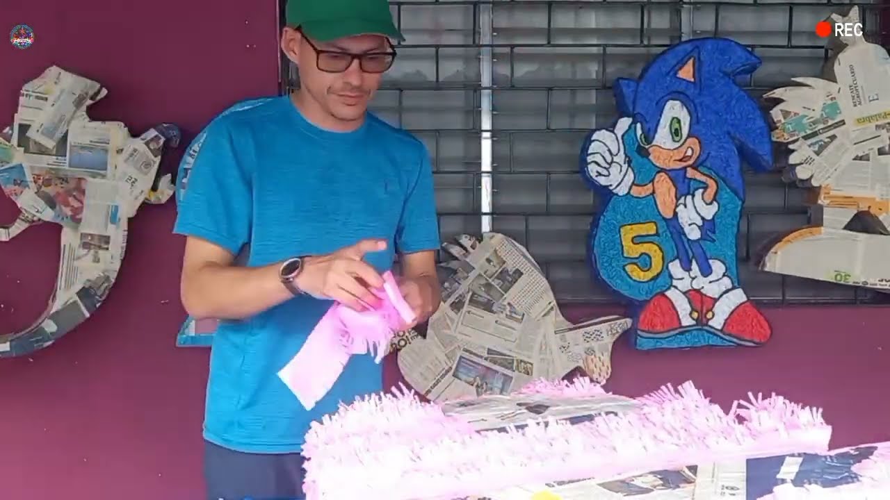 PIÑATA DE AMY ROSE CABEZA 2D #rose #rosestatus #sonic #sonicthehedgehog #amy #decoration #decorações