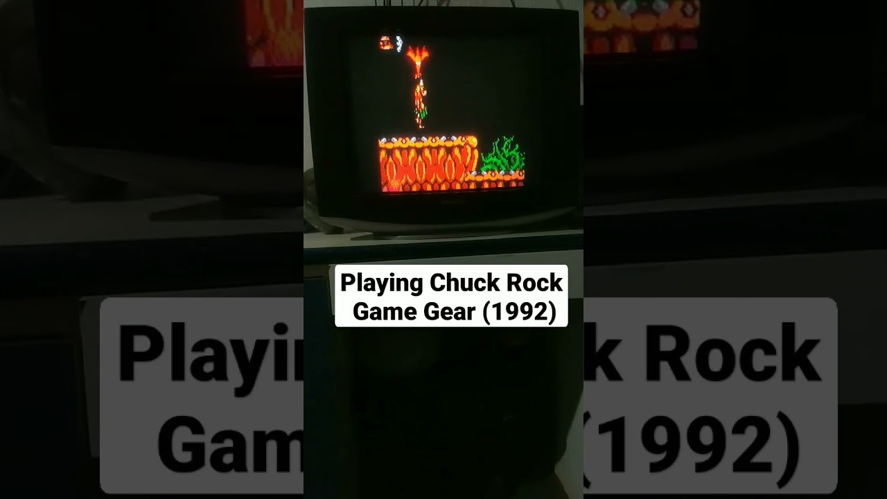 Playing Chuck Rock - Game Gear (1992) 