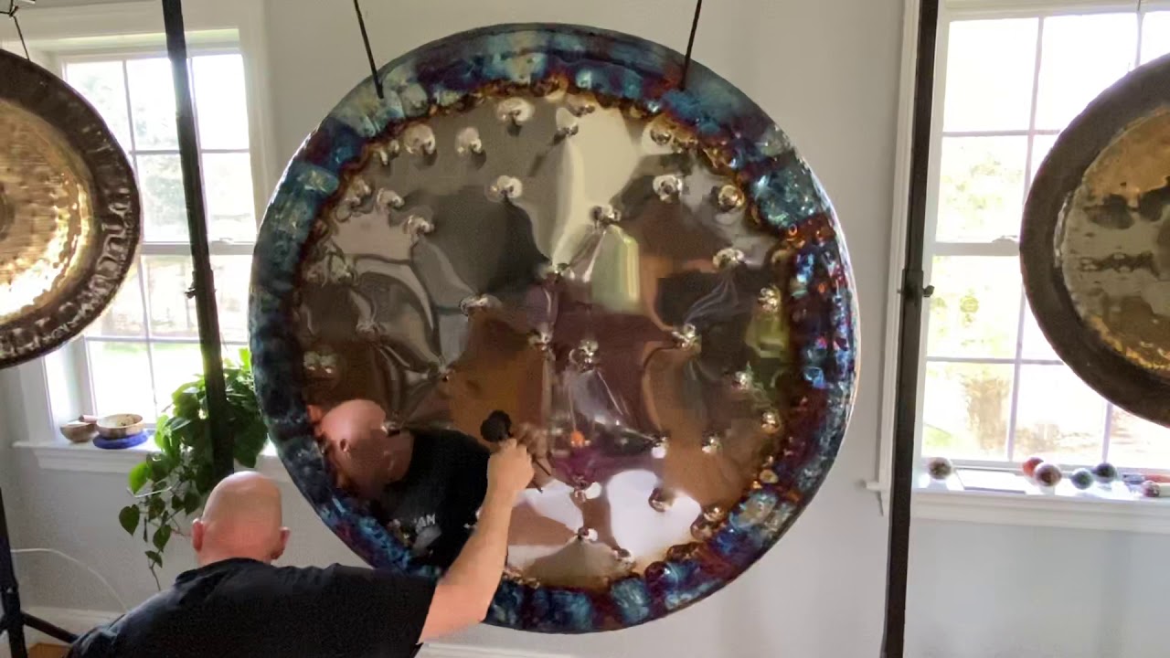 Easter meditation on 60&rdquo; Mirror of Creation Gong Shawn Aceto Sounds