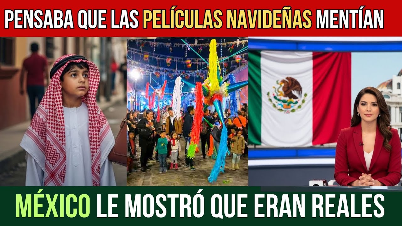 Al llegar a MÉXICO en Navidad, un niño árabe vivió algo que solo conocía por películas