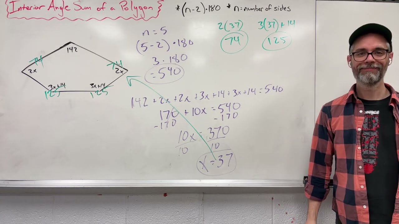 Geometry - Interior Angle Sum of a Polygon (ex2)