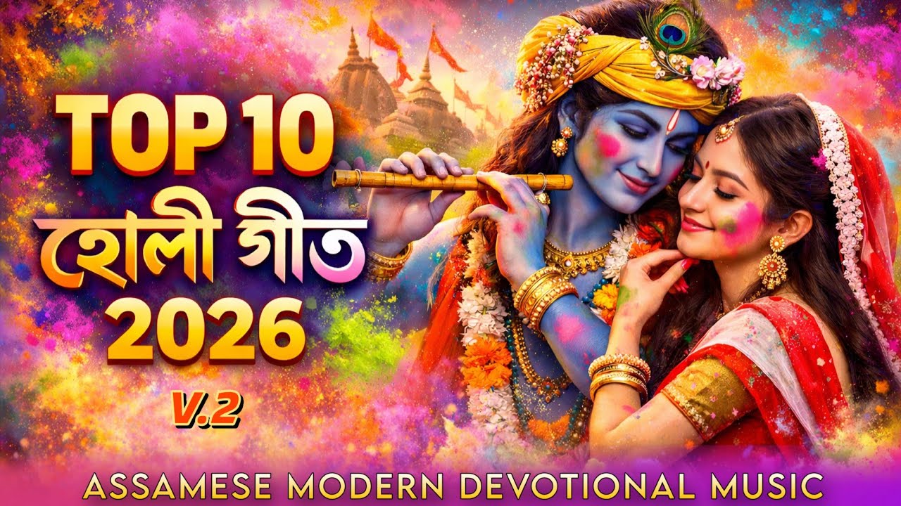 TOP 10 New Assamese Holi Songs 2026 |🫟 ৰাধা-কৃষ্ণৰ ১০ টা হোলীৰ গীত | Modern Jukebox V.2