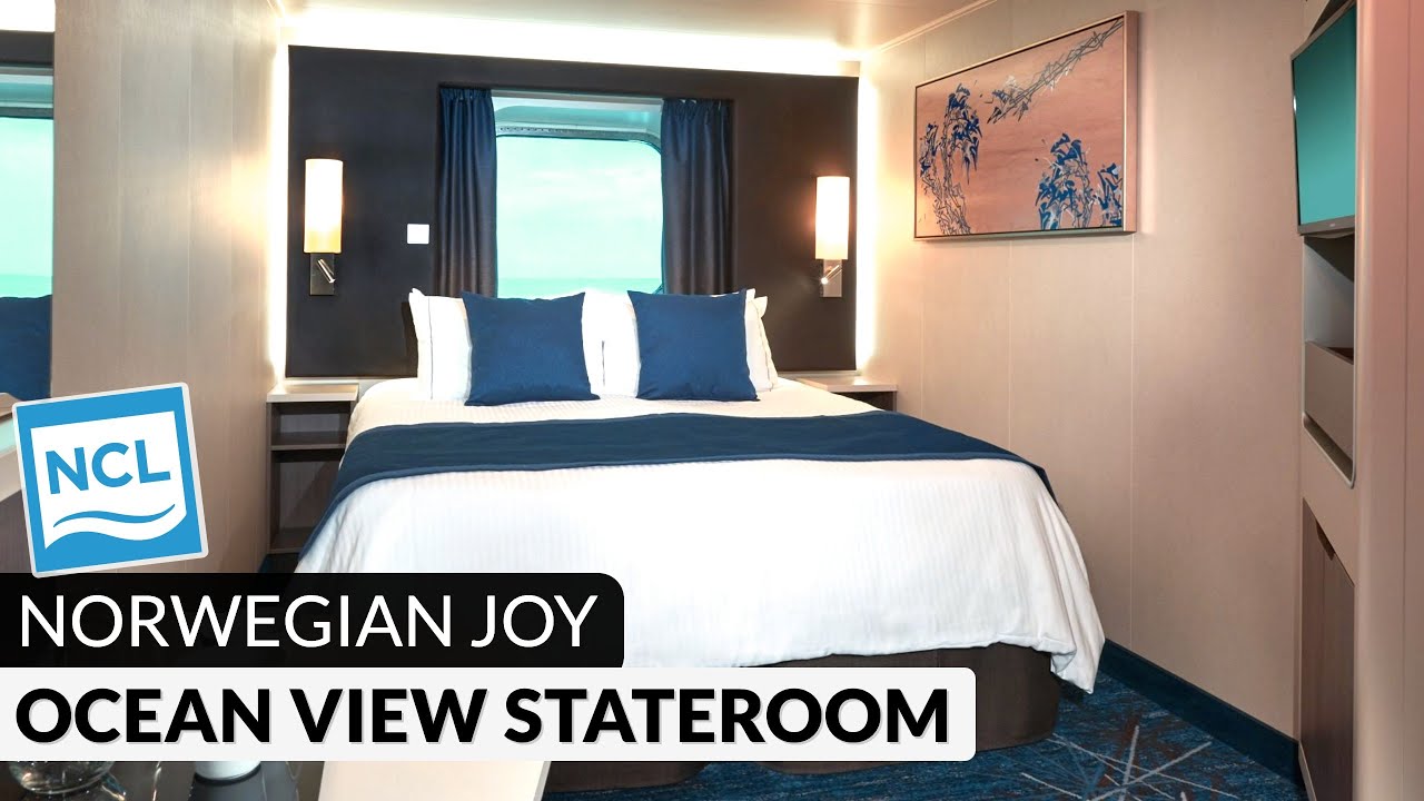 Norwegian Joy | Oceanview With Large Picture Window Stateroom Tour & Review 4K | Category OA, OB